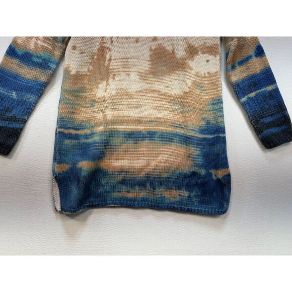 Pure Jill Womens Missy Tunic Knitted Sweater Multicolor Size XS Tie Dye V Neck - Picture 9 of 12